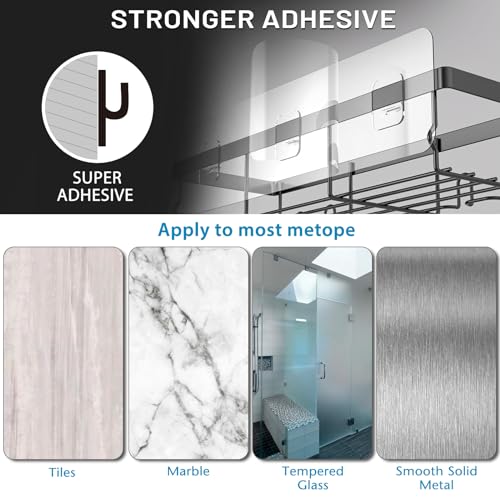 Black Self-Adhesive Bathroom Organizer for RVs and Campers