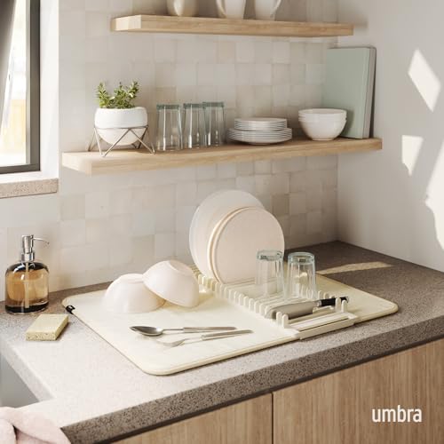 Space-Saving Dish Rack & Mat Set for Minimalists