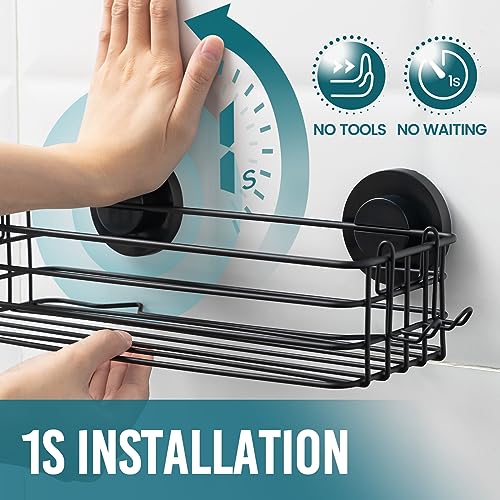 2 Pack Bath Shower Caddy with Hooks & Soap Holder